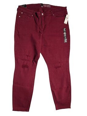 NWT Gap Ankle Length Burgundy Jean Leggings, SZ 18